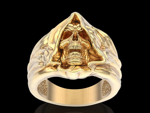 Skull pinky rings for mens deals