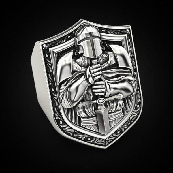 Knight ring, Ring of Kings, Medieval Ring, Ring of Legend, Templar Knight Ring