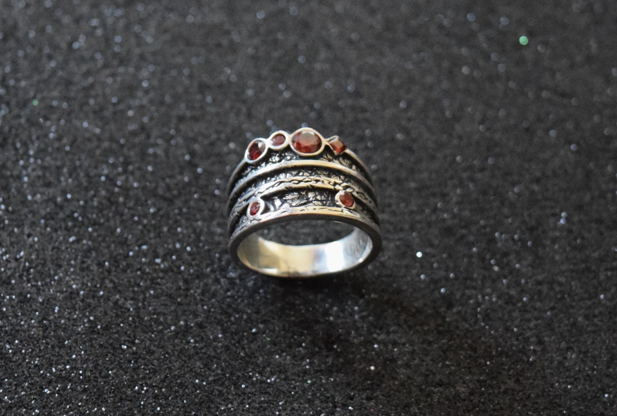 Medieval Ring Norse Ring Vintage Garnet Ring Armenian | Etsy