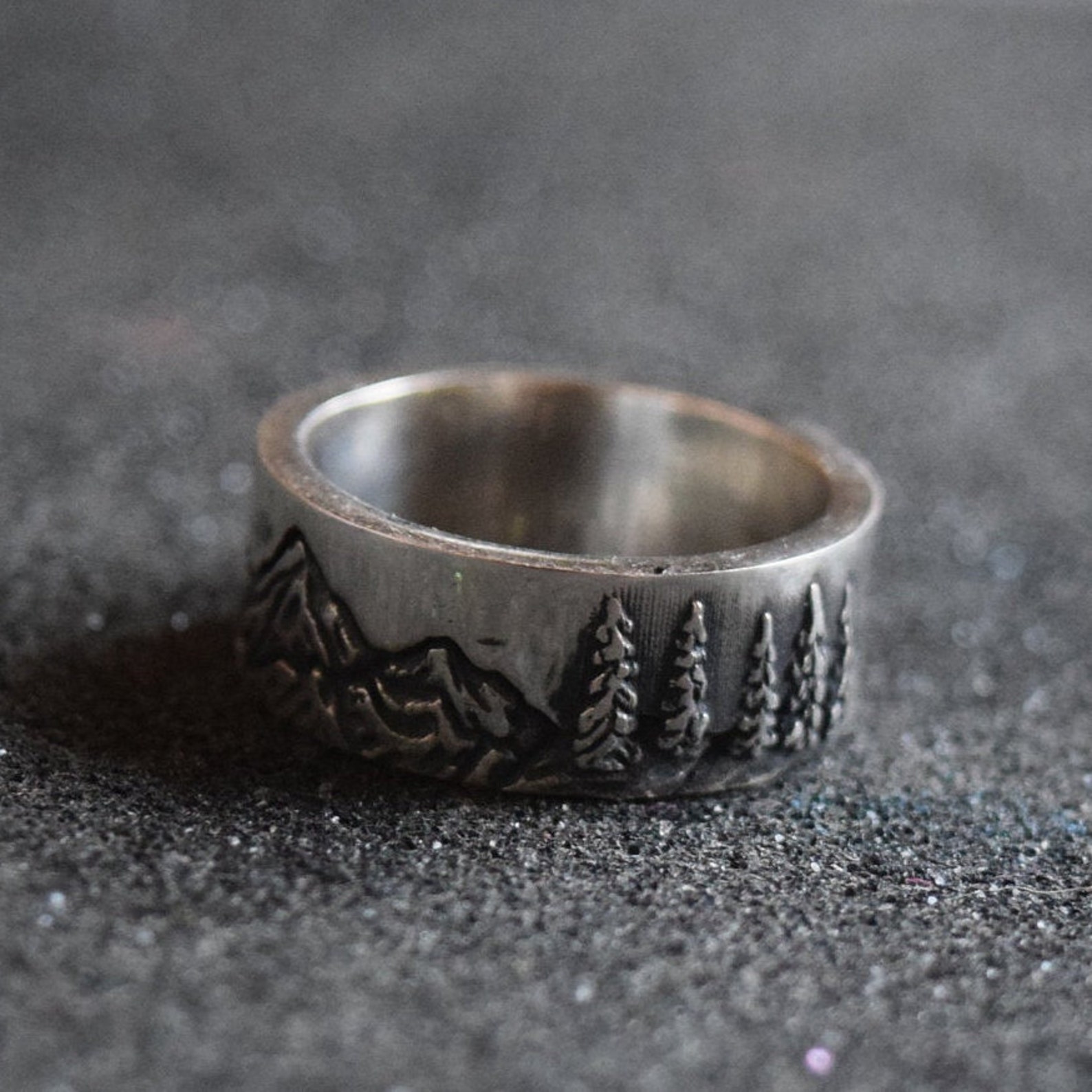 Silver Mountains Ring Mountain Range Ring Silver Mountains Etsy