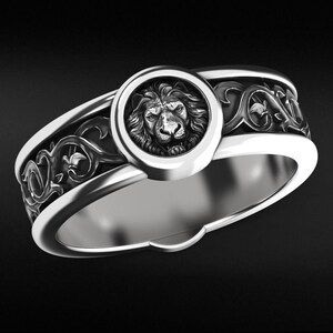 Lion Ring Lion Head Ring Promise Ring 