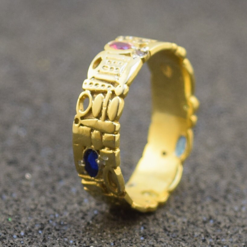 Celtic Ring Gold Celtic Wedding Band His and Hers Rings Etsy