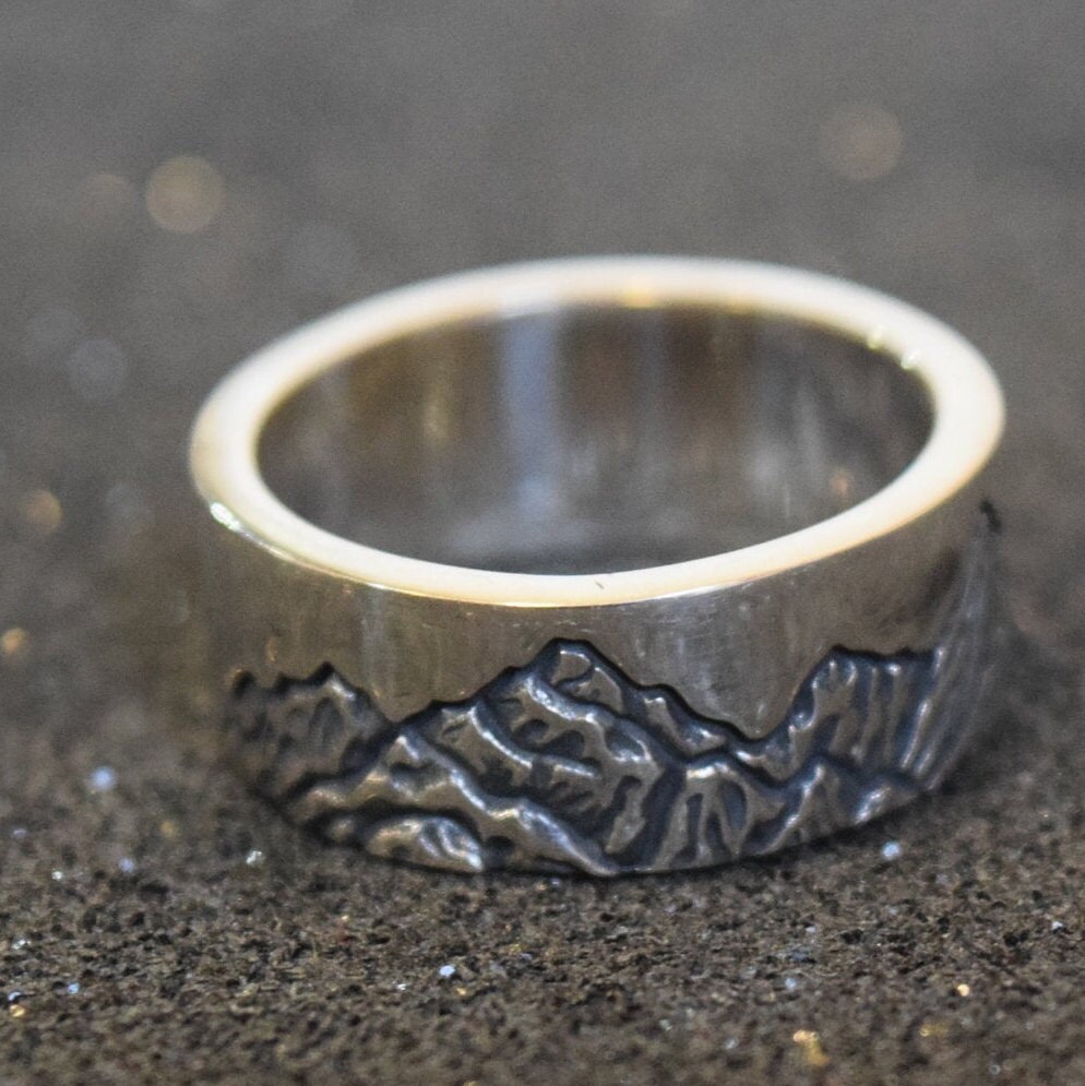 Silver Mountains Ring Mountain Range Ring Silver Mountains Etsy
