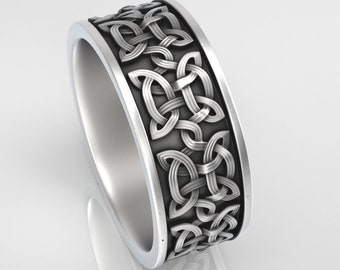 Celtic Knot Ring, Matching  Celtic Wedding Band, Norse Ring, His and Hers Rings