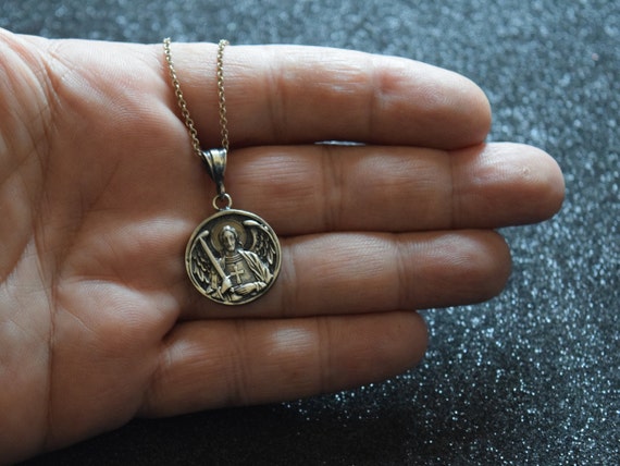 Archangel michael shop necklace silver