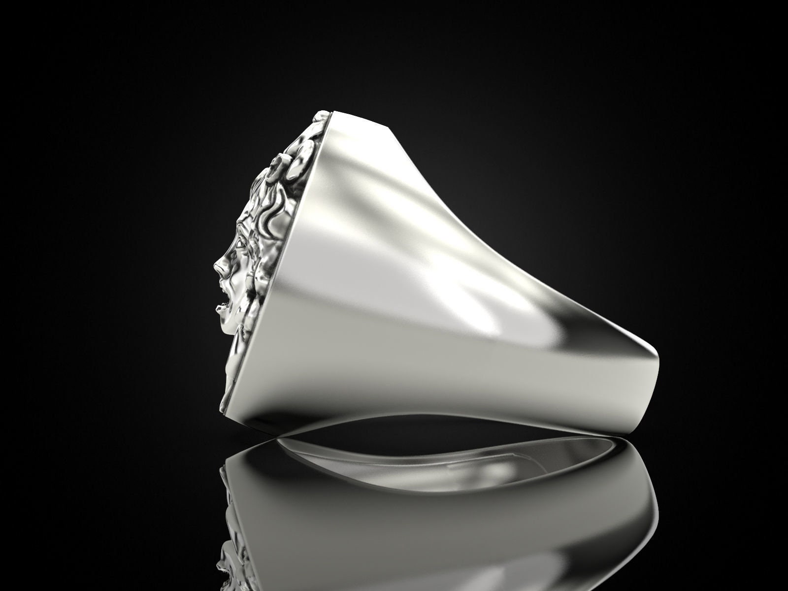 Medusa Ring Greek Mythology Ring Silver Ring Greek Etsy