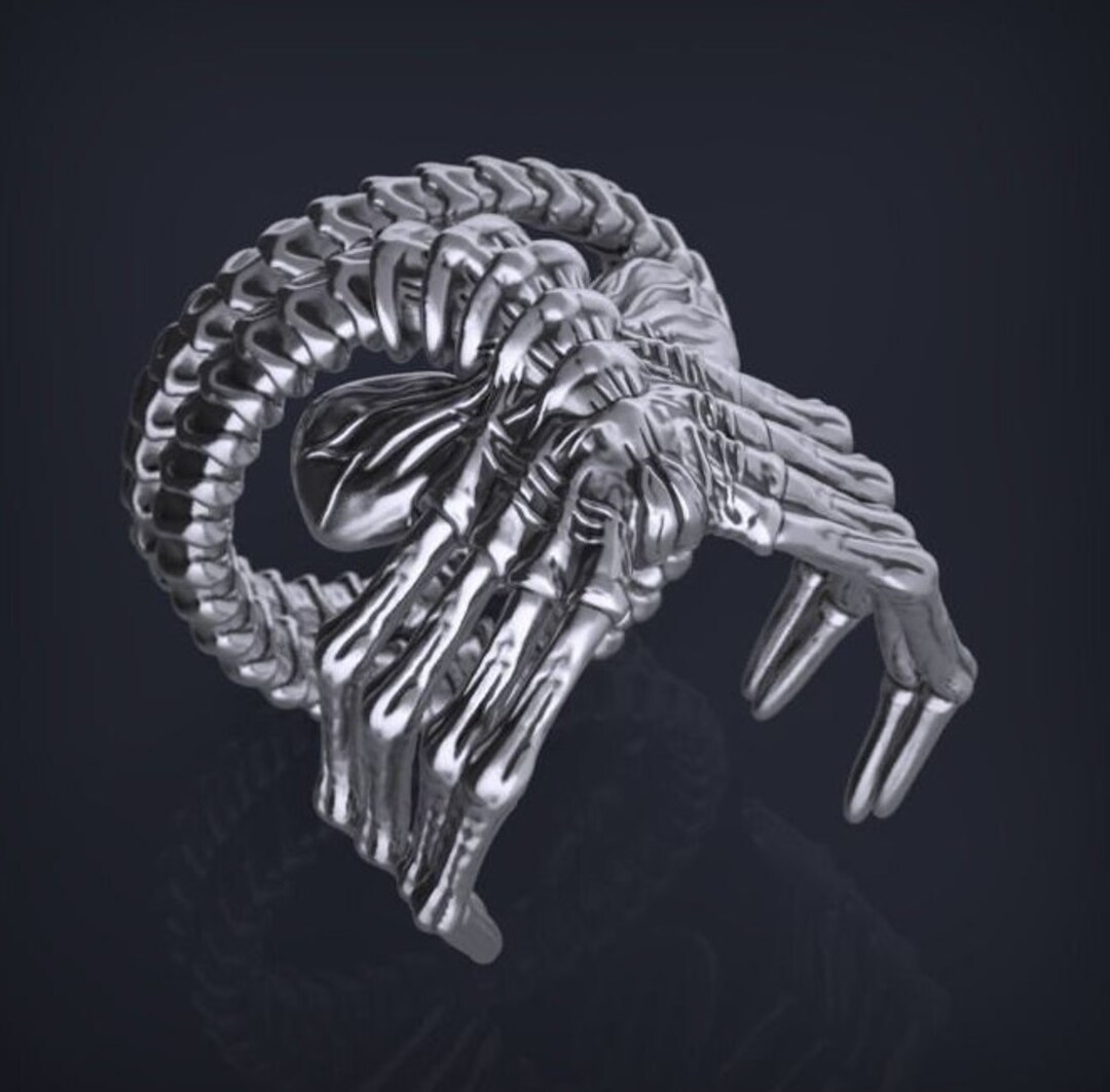Giger Inspired, Alien Facehugger Ring, Prometheus, Xenomorph