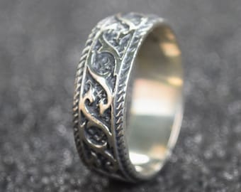 Norse Rings, Celtic Wedding Band, Celtic Ring, His and Hers Rings