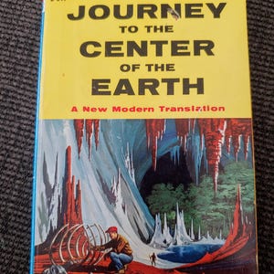 1956 vintage fiction paperback - Journey to the Center of the Earth by Jules Verne