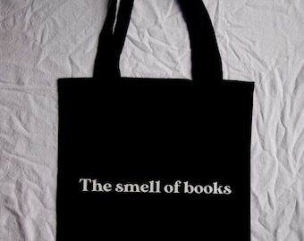 The smell of books cotton tote bag // Market bag // tote bag // Bookish //booktok // reading