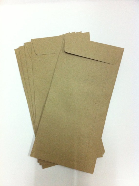 Kraft Envelopes Long Envelopes set of 20 4.5 x 9.25 in Etsy