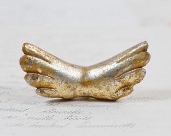 Salvage Angel Wings - Silver and Gold Doll Accessories, Christmas Decor