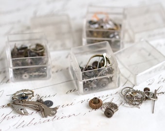 Vintage Watch Parts – Gears, Cogs, Springs Set – Steampunk Supplies