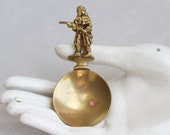 Dick Turpin Spoon - Brass Chubby Tea Caddy Spoon - Highwayman - Rustic Country Vintage Home Decor - Dulverton Souvenir