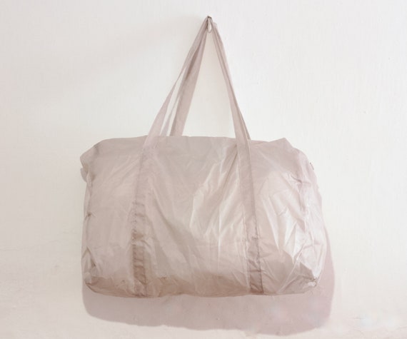 Pair of Folding Duffle Bags in Brown and Light Gr… - image 9