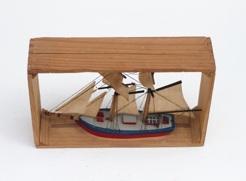 Vintage Sailing Ship Shadow Box – Nautical Tabletop or Wall Art - Etsy