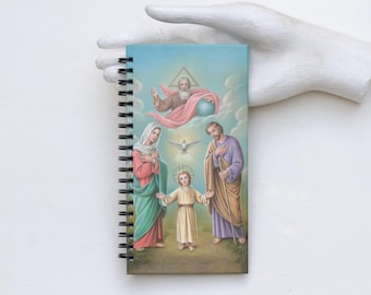 Holy Family Address and Phone Book - Vintage Catholic Index Agenda Notebook - Vintage Stationary
