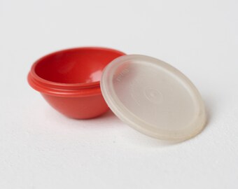 Vintage Miniature Tupperware Bowl – Burnt Orange, 80s Dollhouse Decor