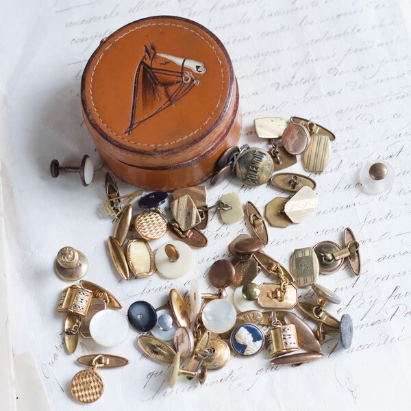 Antique Shirt Studs Etsy