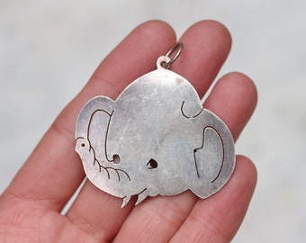 Ancienne Médaille Pendentif Petit éléphant - Vintage - Occasion