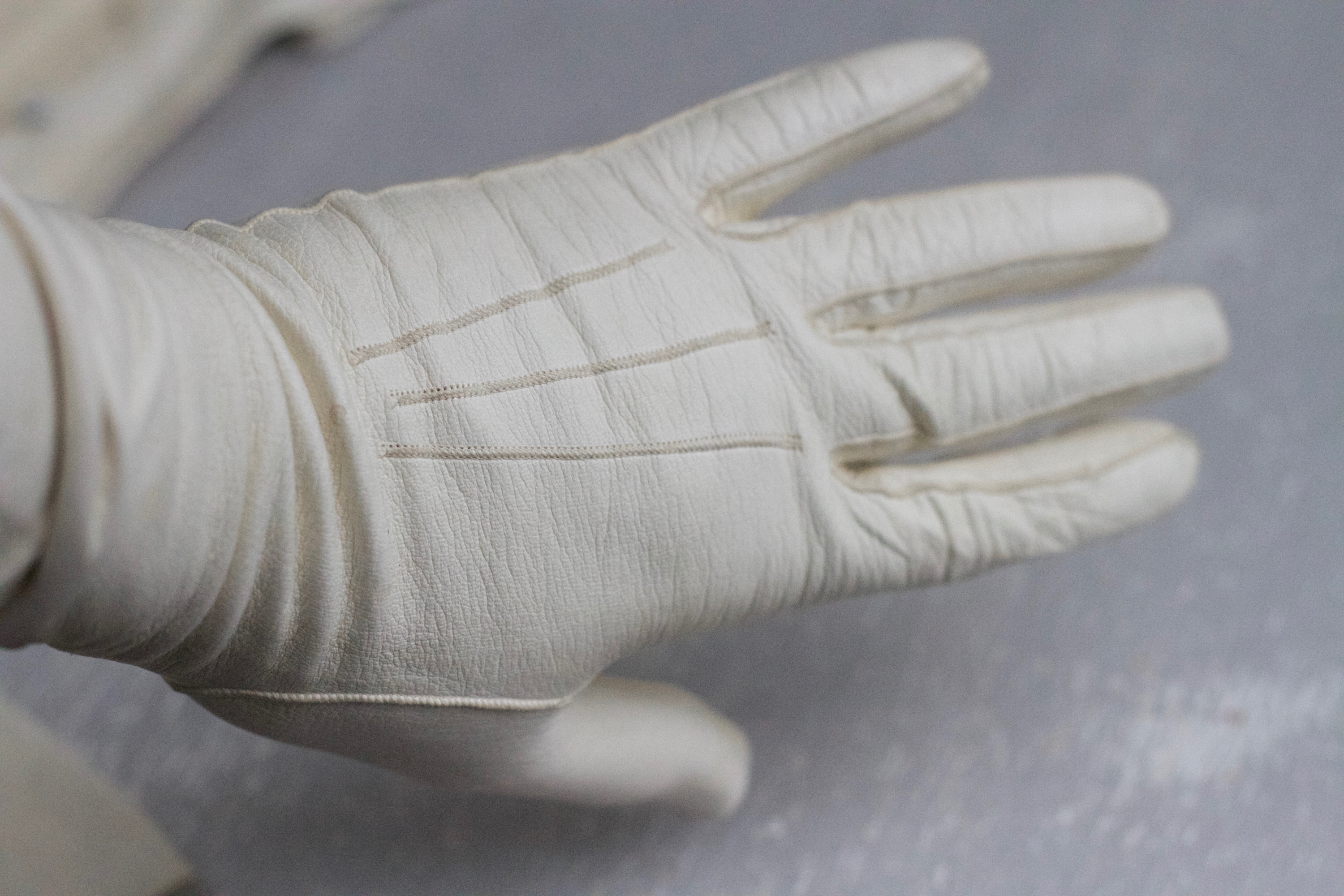 Antique Long Kid Gloves White leather Arm Length Kid Gloves Etsy