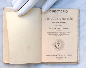 1929 Vintage portugiesische erste Kommunionbuch - Andacht im Taschenformat