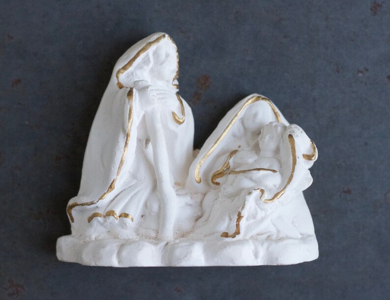 Jesus Mary and Joseph Miniature  Vintage Nativity Figure  image 0