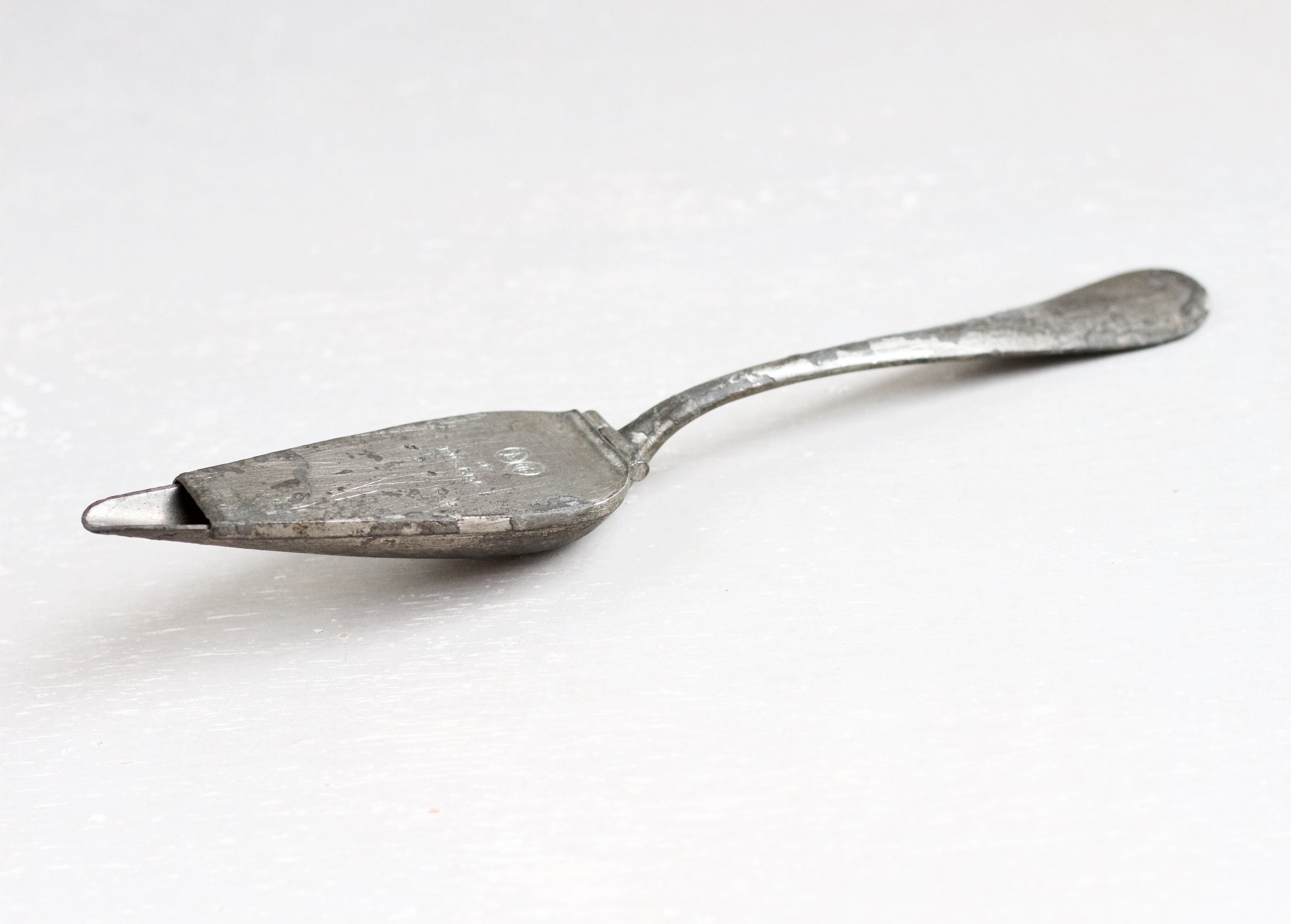Antique Medicine Spoon French Pewter Feeding Spoon with Flip Etsy