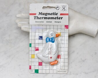 Vintage Duck Fridge Thermometer – Magnetic Animal Design, NOS Kitchen Decor