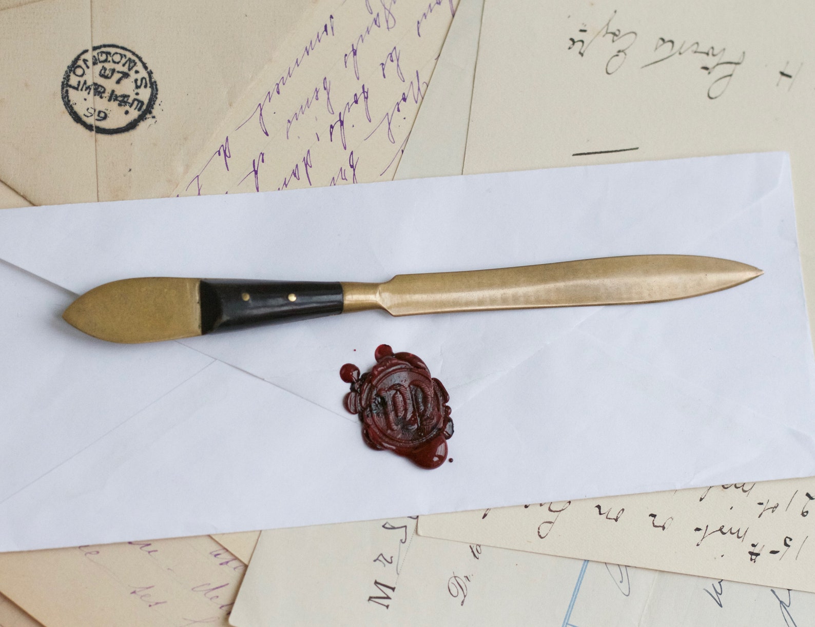 Buddha Letter Opener Brass And Wood Signed Siam Zen Etsy