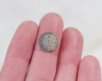 1800 ジョージ 3 世 シルバー 1 ペニー - 古色付きアンティーク レア