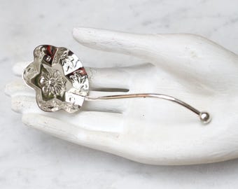 Vintage Silver Plated Jam Spoon – Flower Tea Caddy Scoop