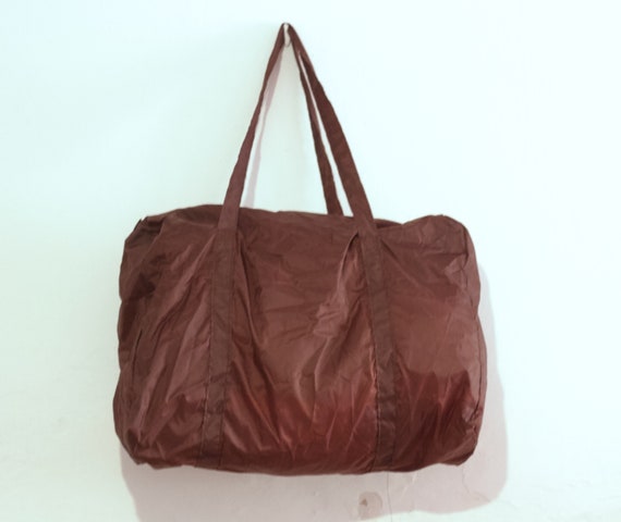 Pair of Folding Duffle Bags in Brown and Light Gr… - image 8