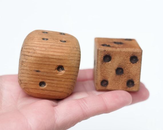 特大木製サイコロ 2 個セット - ビンテージ ゲーム ピース - Etsy 日本
