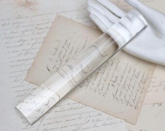 Magnifying Bar - Raised Domed Magnifier - Optical Tool Bar - Vintage Office Desk Decor - Reading Aid