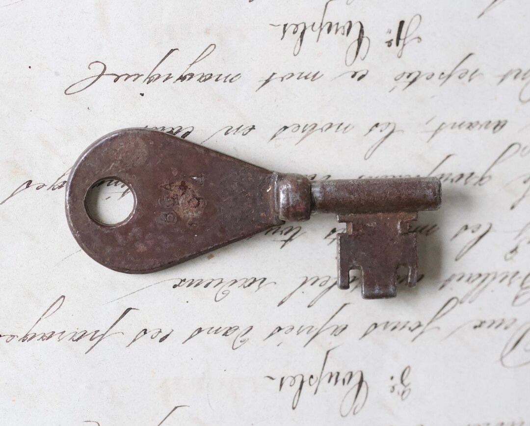 Teardrop Shaped Key Antique Key by Union Made in Etsy