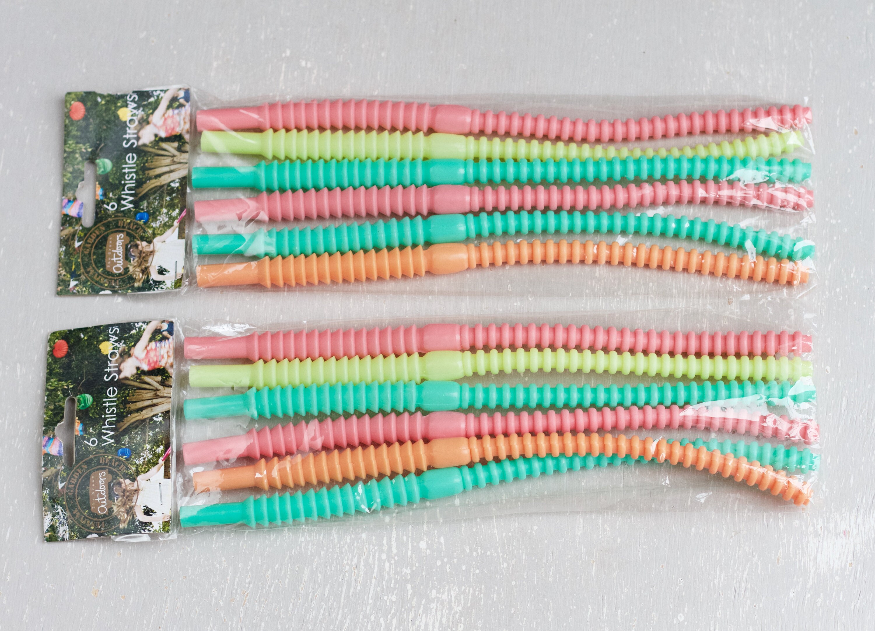 Colorful Whistle Straws set of 12 2 packs of 6 New Old Stock Etsy