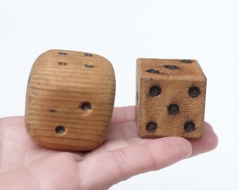 特大木製サイコロ 2 個セット - ビンテージ ゲーム ピース - Etsy 日本
