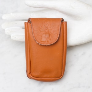 Custodia da cintura in pelle di cammello per Nokia Flip Phone - Custodia per cellulare alla moda - Portafoglio da cintura - Accessori vintage anni '90
