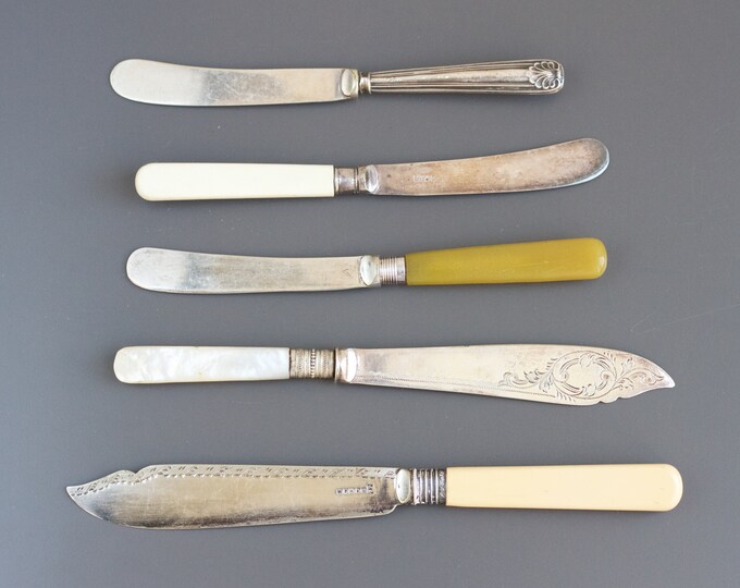 Antique Spreader Knife Set Instant Collection of 5 Vintage Etsy