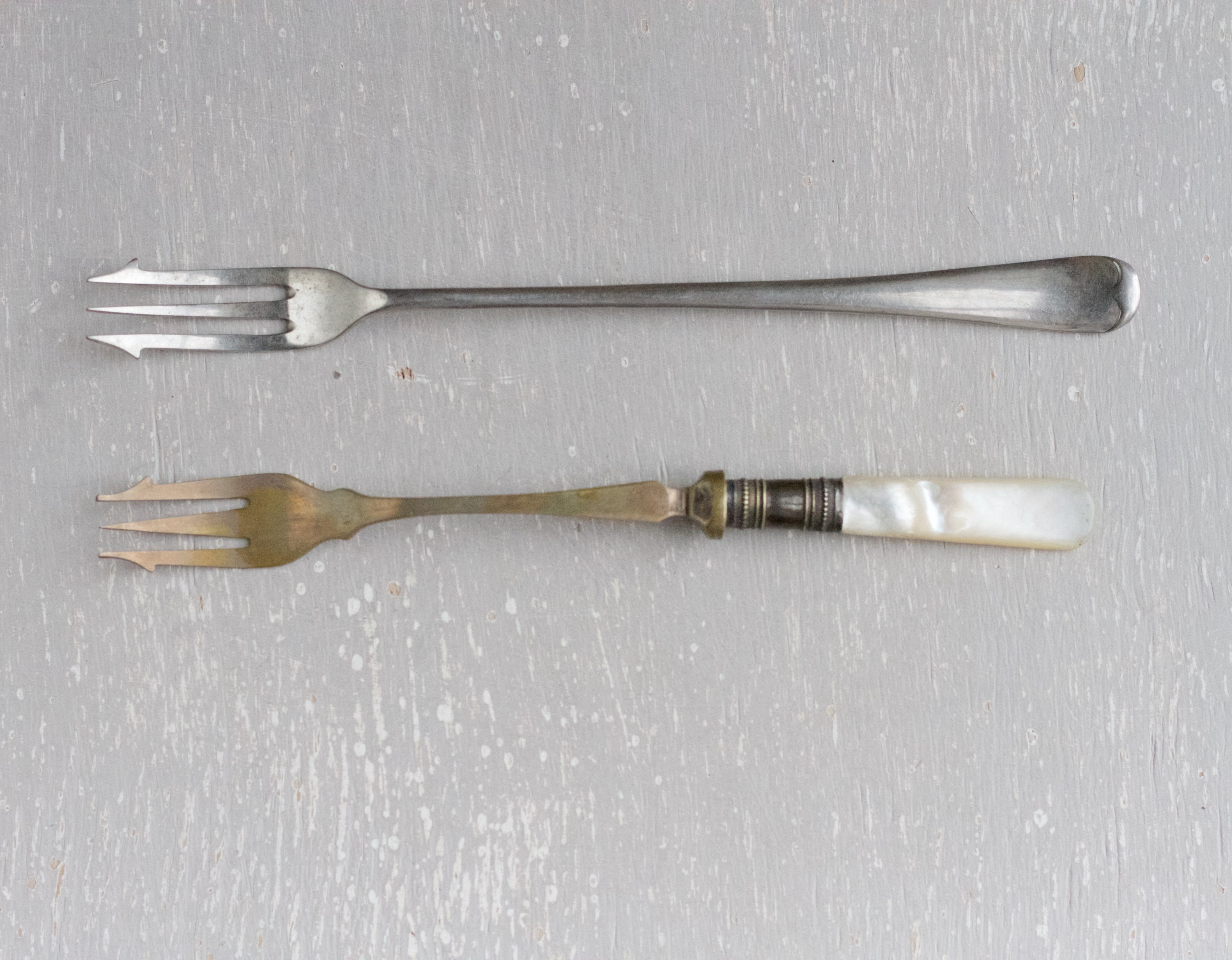 Art Deco Pickle Forks set of 2 Silver Plated Long Thin Forks Etsy