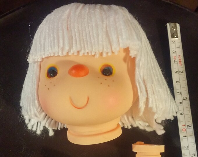 Vintage Doll Parts Supply by Westrim Crafts 1980 White Yarn Hair Mitzy