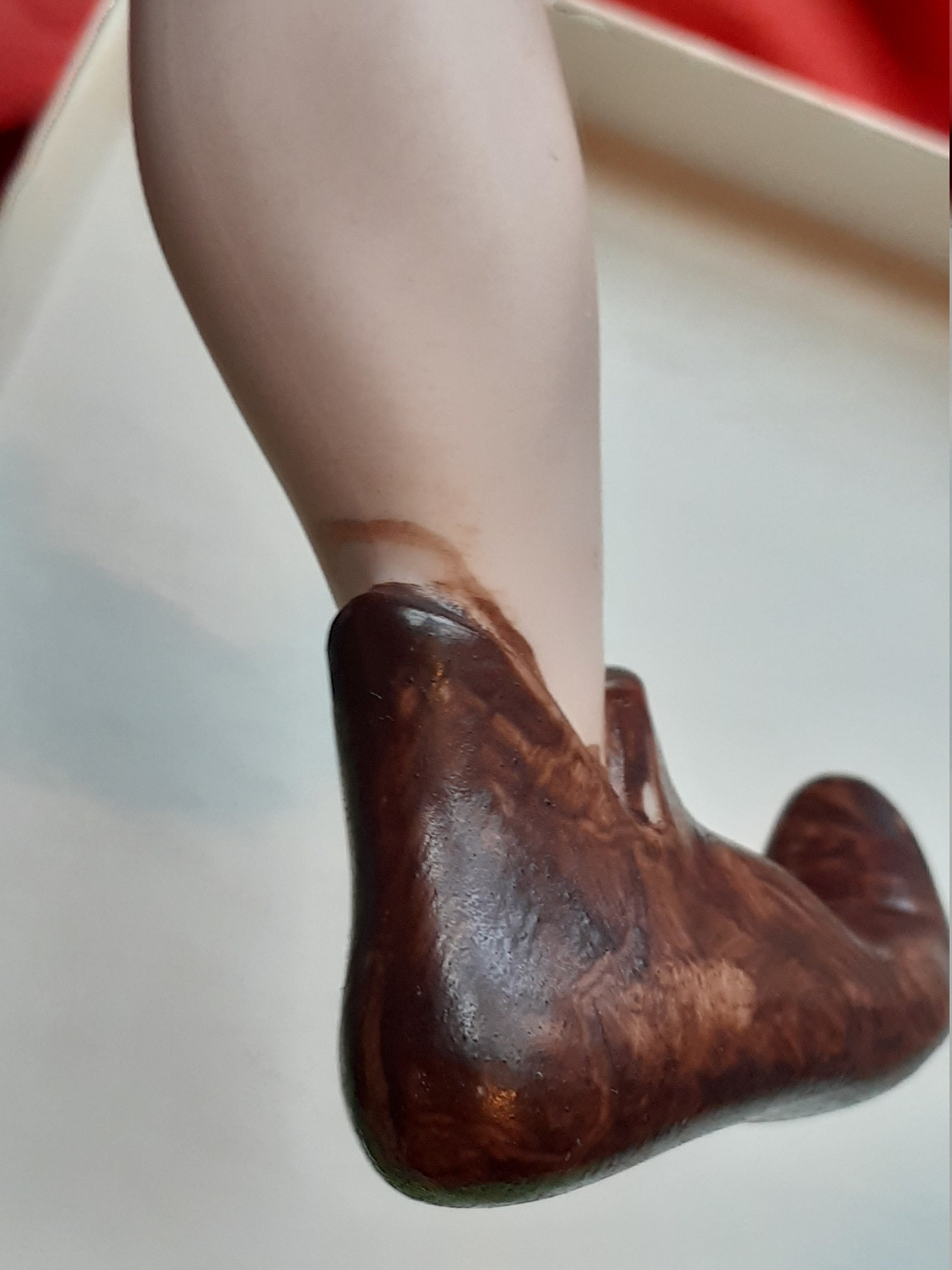 Pair of Doll Legs Handmade OOAK Porcelain Doll Making Supply Painted