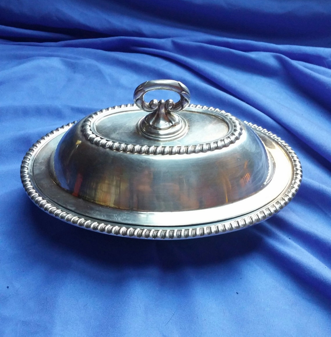 Antique Silver Plated Serving Dish with Lid and Removable Etsy