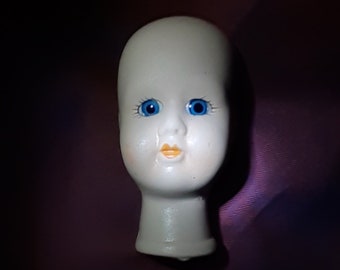 Seymour Mann Doll Head 1980s Vintage Porcelain Rare Doll Head Bisque Doll Parts Supply 2.5 inch.