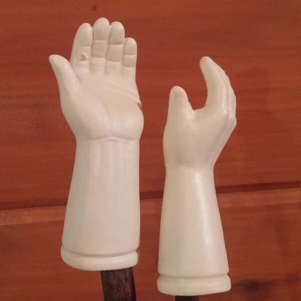 Porcelain Doll Hands 3 inch Realistic Doll Parts Lifelike Bisque Hands Molded Dollmaking Supply