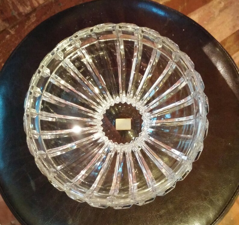 Mikasa Glass Crystal Bowl Austrian Lead Glass Decorative Bowl Etsy