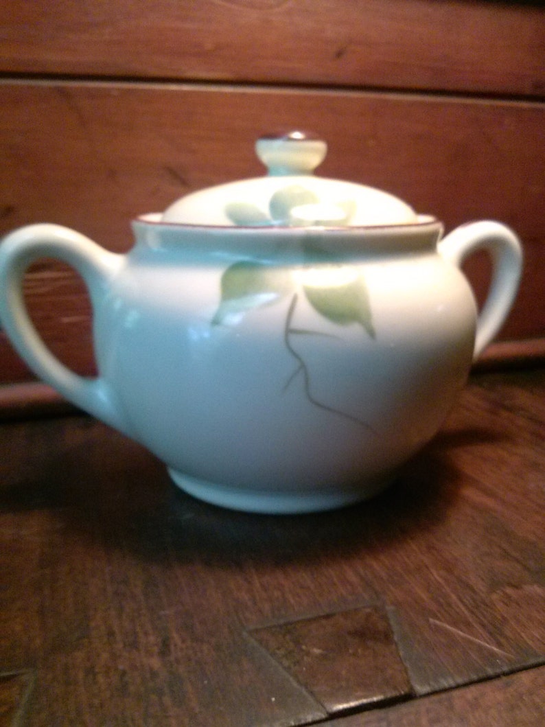 Noritake Sugar Bowl circa 1940s Hand Painted Noritake Red M Etsy