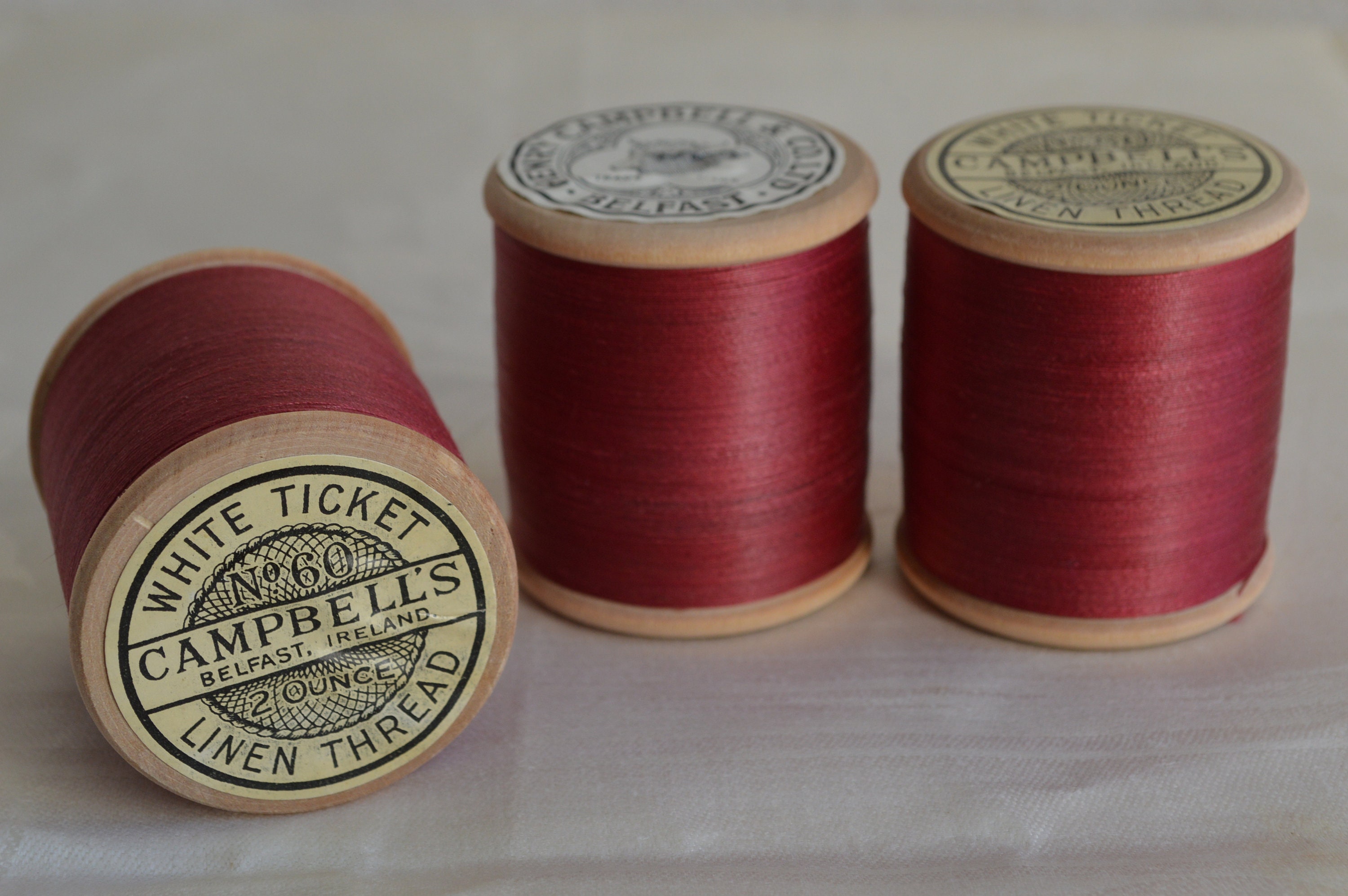 Spool of Campbell's Irish Linen sewing machine thread no Etsy