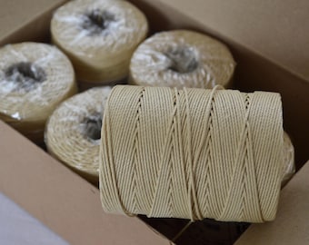 Large 270g spool of Campbell's Irish Linen thread No 20 15 cord cream colour